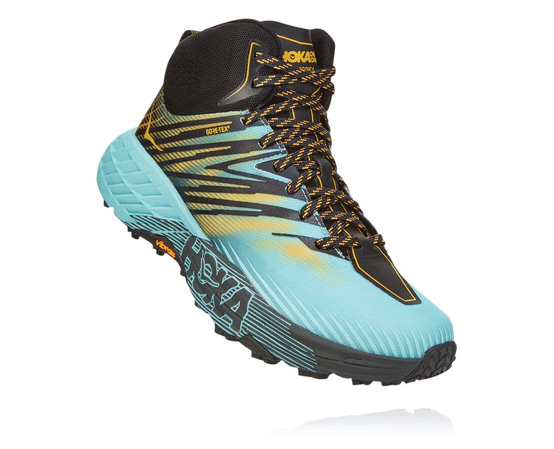 Hoka One One Speedgoat Mid Gore-Tex 2 Damen Trailrunning Schuhe Gold | (DE-9860SVTOI)